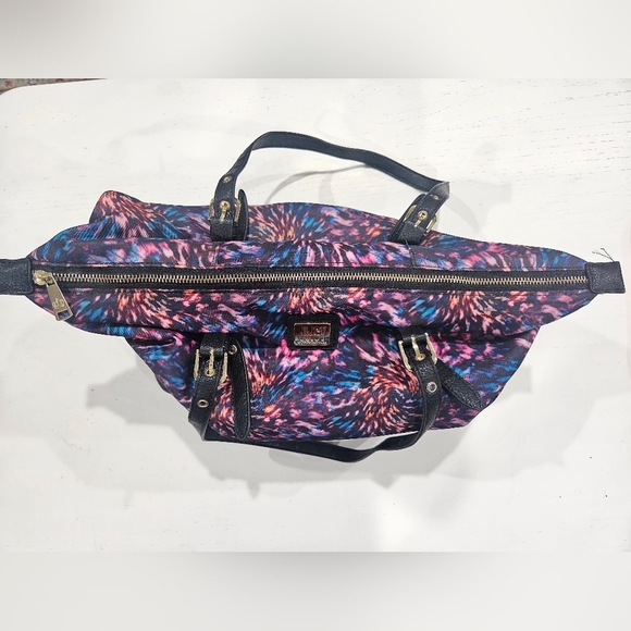 Rare Juicy Couture Tote Bag Tie Dye Colorful Weekend Travel Bag - Picture 9 of 12
